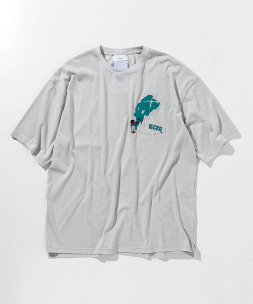KGFR(カガフリ)の「KGFR(カガフリ)PAINT BEARポケットカットソー/Tシャツ/TEE/ベア(Tシャツ/カットソー・メンズ・ホワイト/ブラック/ライトグレー/ライトグリーン・M/L)」の21枚目の写真