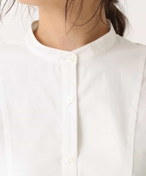 MK MICHEL KLEIN(エムケーミッシェルクラン)の「【洗える】バンドカラー シャツチュニック(シャツ/ブラウス・レディース・ホワイト/カーキ・38)」の7枚目の写真