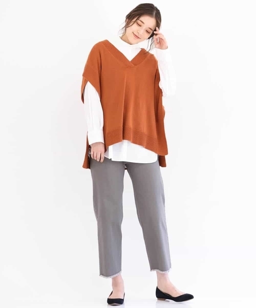 MK MICHEL KLEIN(エムケーミッシェルクラン)の「【洗える】バンドカラー シャツチュニック(シャツ/ブラウス・レディース・ホワイト/カーキ・38)」の12枚目の写真