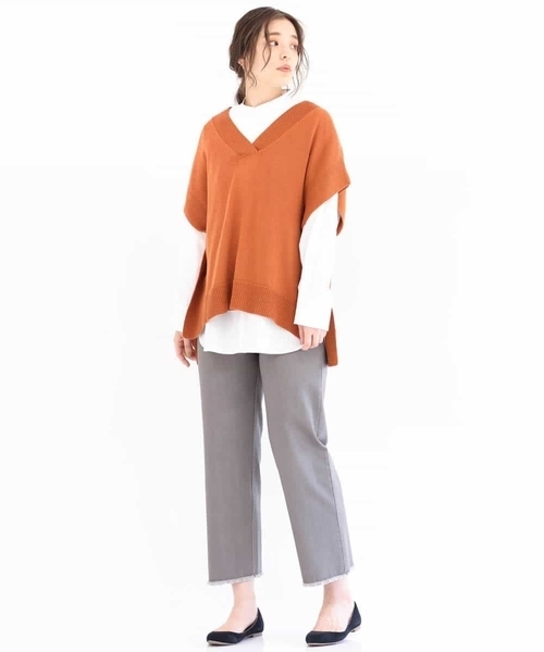 MK MICHEL KLEIN(エムケーミッシェルクラン)の「【洗える】バンドカラー シャツチュニック(シャツ/ブラウス・レディース・ホワイト/カーキ・38)」の13枚目の写真