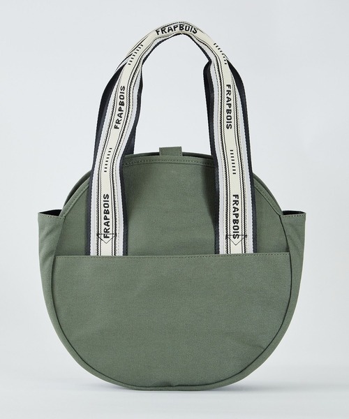 FRAPBOIS(フラボア)の「ラウンドトートバッグ(トートバッグ・レディース・ネイビー/カーキ/アイボリー・FREE)」の2枚目の写真