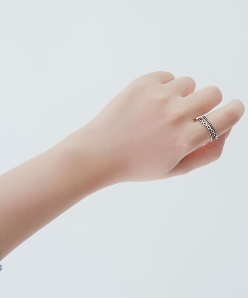 clarity blanc（クラリティーブラン）の「925シルバー リング フリーサイズ（リング・レディース・O/E/F/D/U/W/M/C/P/G/H/Q/N/L/B/V/T/J/A/R/I/K/S/ピンクゴールド/シルバー系その他3/シルバー/ホワイト/シルバー系2/シルバー系1・FREE）」の22枚目の写真