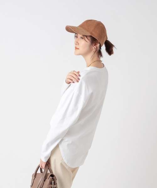 RIVE DROITE（リヴドロワ）の「レイヤードに必須アイテム　ハイゲージ天竺ロングスリーブカットソー（Tシャツ/カットソー・レディース・オフホワイト・FREE）」の19枚目の写真