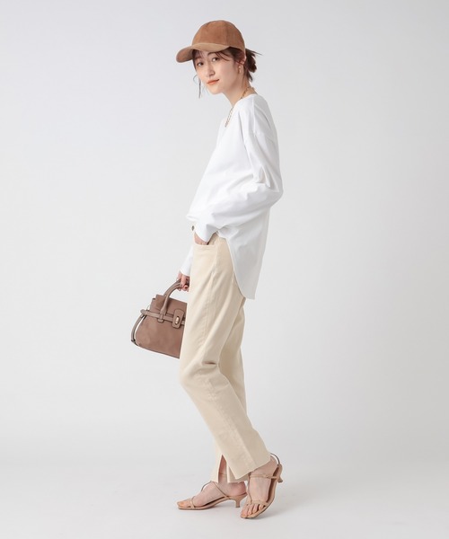 RIVE DROITE（リヴドロワ）の「レイヤードに必須アイテム　ハイゲージ天竺ロングスリーブカットソー（Tシャツ/カットソー・レディース・オフホワイト・FREE）」の22枚目の写真