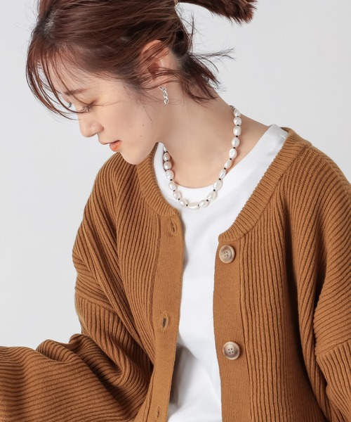 RIVE DROITE（リヴドロワ）の「レイヤードに必須アイテム　ハイゲージ天竺ロングスリーブカットソー（Tシャツ/カットソー・レディース・オフホワイト・FREE）」の6枚目の写真