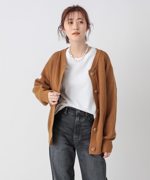 RIVE DROITE（リヴドロワ）の「レイヤードに必須アイテム　ハイゲージ天竺ロングスリーブカットソー（Tシャツ/カットソー・レディース・オフホワイト・FREE）」の9枚目の写真