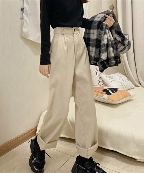 MANGROVE(マングローブ)の「ウエストゴムコーデュロイストレートパンツ(その他パンツ・レディース・ホワイト/ブラウン/ピンク・FREE)」の2枚目の写真