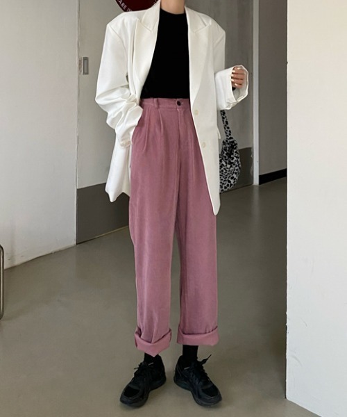 MANGROVE(マングローブ)の「ウエストゴムコーデュロイストレートパンツ(その他パンツ・レディース・ホワイト/ブラウン/ピンク・FREE)」の11枚目の写真