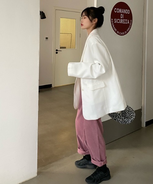 MANGROVE(マングローブ)の「ウエストゴムコーデュロイストレートパンツ(その他パンツ・レディース・ホワイト/ブラウン/ピンク・FREE)」の10枚目の写真