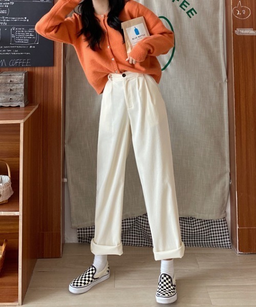 MANGROVE(マングローブ)の「ウエストゴムコーデュロイストレートパンツ(その他パンツ・レディース・ホワイト/ブラウン/ピンク・FREE)」の19枚目の写真