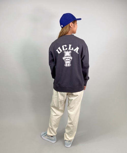 ANTIBAL（アンティバル）の「ANTIBAL/アンティバル   UCLA/ユーシーエルエー  ベアーカレッジプリント　ビッグシルエットトレーナー   214AN2TR070MU（スウェット・レディース・ホワイト/グレー/グリーン・M/L）」の16枚目の写真