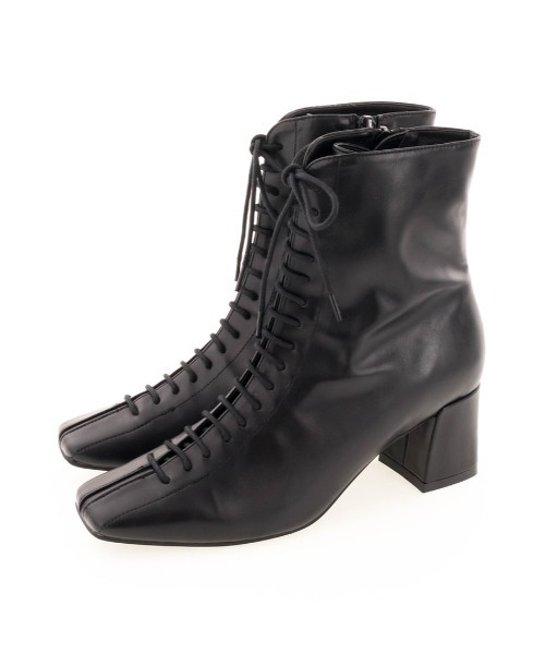 RANDA(ランダ)の「ストレスフリー/ソフト レースアップショートブーツ(ブーツ・レディース・ブラック/ダークブラウン/ベージュ・S/M/L/LL)」の12枚目の写真