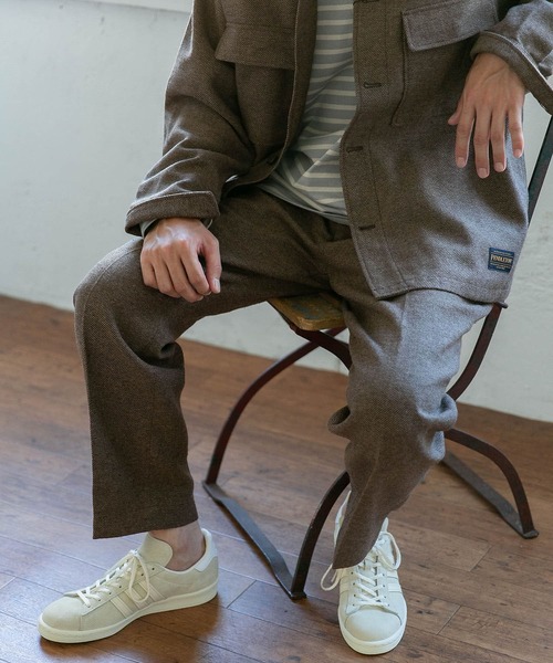 PENDLETON(ペンドルトン)の「『別注』PENDLETON×DOORS Tuck Easy Slacks(その他パンツ・メンズ・ブラック/ブラウン・MEDIUM/LARGE)」の6枚目の写真