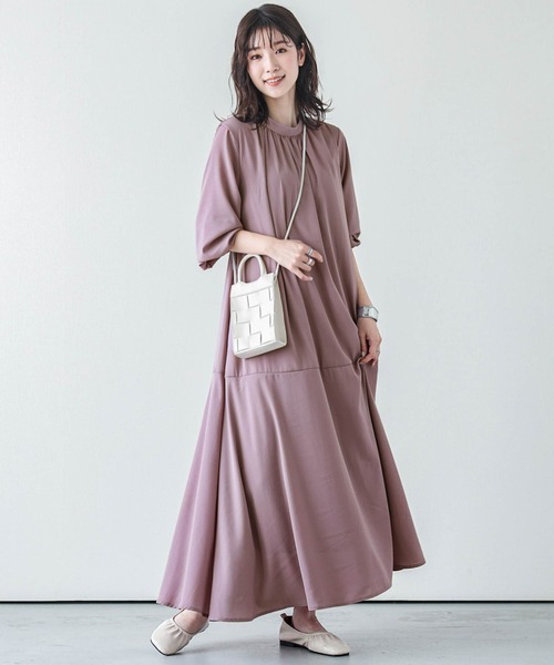 La-gemme（ラジェム）の「バルーンスリーブワンピース（ワンピース・レディース・ホワイト/ブラック/ベージュ/ブラウン/ワインレッド/ブラック系その他/イエロー/グリーン/ラベンダー・フリー/C）」の7枚目の写真