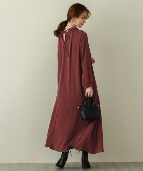 La-gemme（ラジェム）の「バルーンスリーブワンピース（ワンピース・レディース・ホワイト/ブラック/ベージュ/ブラウン/ワインレッド/ブラック系その他/イエロー/グリーン/ラベンダー・フリー/C）」の9枚目の写真