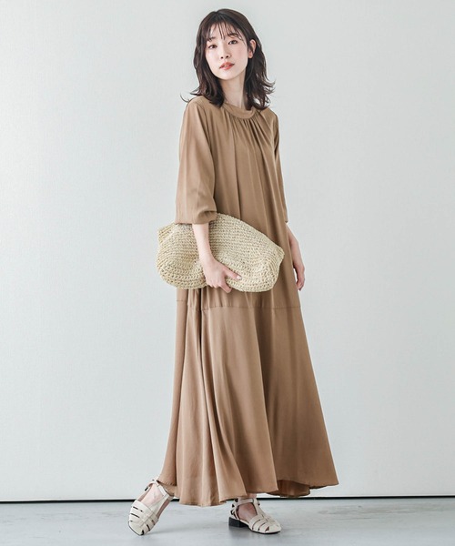 La-gemme（ラジェム）の「バルーンスリーブワンピース（ワンピース・レディース・ホワイト/ブラック/ベージュ/ブラウン/ワインレッド/ブラック系その他/イエロー/グリーン/ラベンダー・フリー/C）」の17枚目の写真