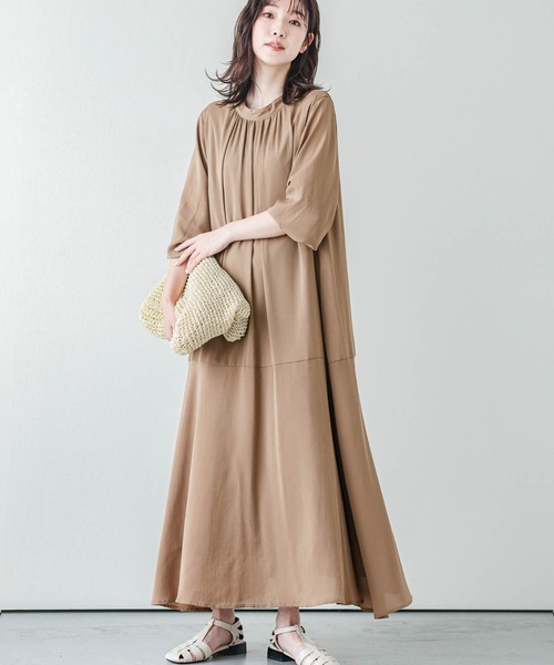 La-gemme（ラジェム）の「バルーンスリーブワンピース（ワンピース・レディース・ホワイト/ブラック/ベージュ/ブラウン/ワインレッド/ブラック系その他/イエロー/グリーン/ラベンダー・フリー/C）」の16枚目の写真