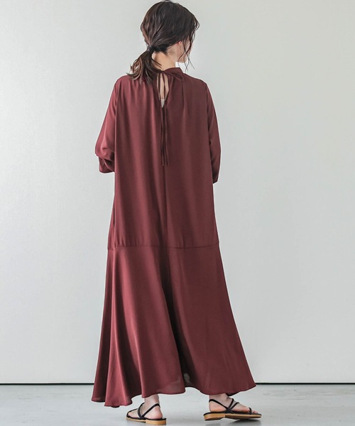 La-gemme（ラジェム）の「バルーンスリーブワンピース（ワンピース・レディース・ホワイト/ブラック/ベージュ/ブラウン/ワインレッド/ブラック系その他/イエロー/グリーン/ラベンダー・フリー/C）」の21枚目の写真