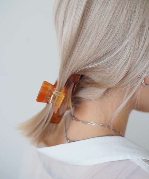 Port（ポート）の「スクエア ニュアンス バンスクリップ/ヘアクリップ #_（バレッタ/ヘアクリップ・レディース・ホワイト/ブラウン/ホワイト×ブラック/ホワイト系その他・FREE/SMALL）」の11枚目の写真