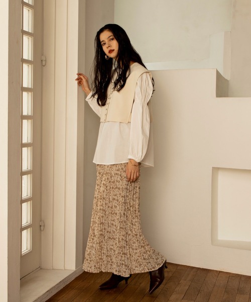 ReNorm（リノーム）の「ぼかしレオパードプリーツスカート（スカート・レディース・ブラウン/ベージュ・フリー）」の3枚目の写真