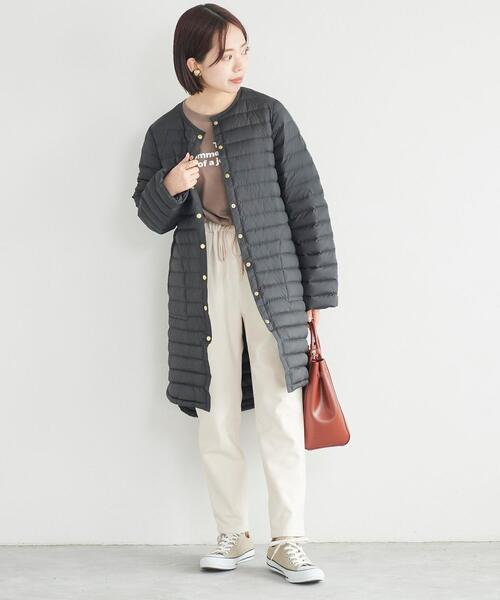 green label relaxing（グリーンレーベルリラクシング）の「【WEB限定】［ XS /H148-155㎝］プリント ロングスリーブ プルオーバー カットソー（Tシャツ/カットソー・レディース・ホワイト/ブラウン/ダークグレー・XS）」の4枚目の写真