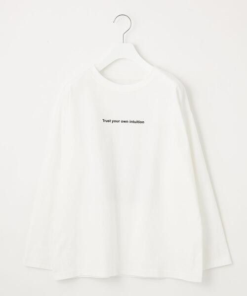 green label relaxing（グリーンレーベルリラクシング）の「【WEB限定】［ XS /H148-155㎝］プリント ロングスリーブ プルオーバー カットソー（Tシャツ/カットソー・レディース・ホワイト/ブラウン/ダークグレー・XS）」の7枚目の写真