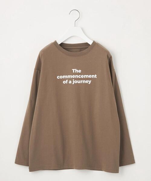 green label relaxing（グリーンレーベルリラクシング）の「【WEB限定】［ XS /H148-155㎝］プリント ロングスリーブ プルオーバー カットソー（Tシャツ/カットソー・レディース・ホワイト/ブラウン/ダークグレー・XS）」の22枚目の写真