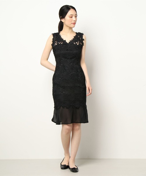 DURAS（デュラス）の「ドッキングシフォンレースワンピース