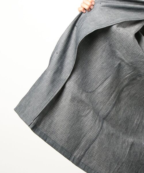 Yarmo（ヤーモ）の「[ Yarmo×OMNIGOD ] 別注 インディゴヘリンボーン ダスターコート（ステンカラーコート・メンズ・グレー系その他・M/L）」の4枚目の写真