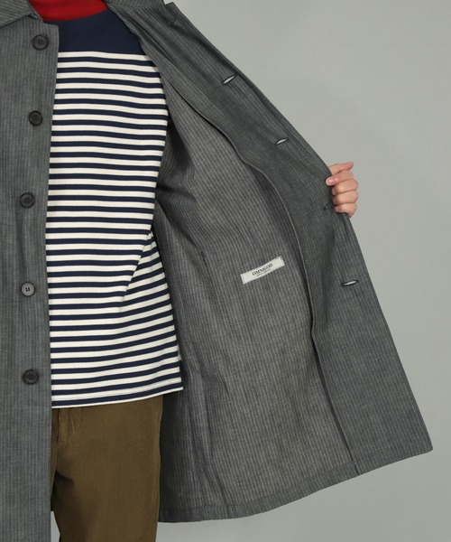 Yarmo（ヤーモ）の「[ Yarmo×OMNIGOD ] 別注 インディゴヘリンボーン ダスターコート（ステンカラーコート・メンズ・グレー系その他・M/L）」の13枚目の写真