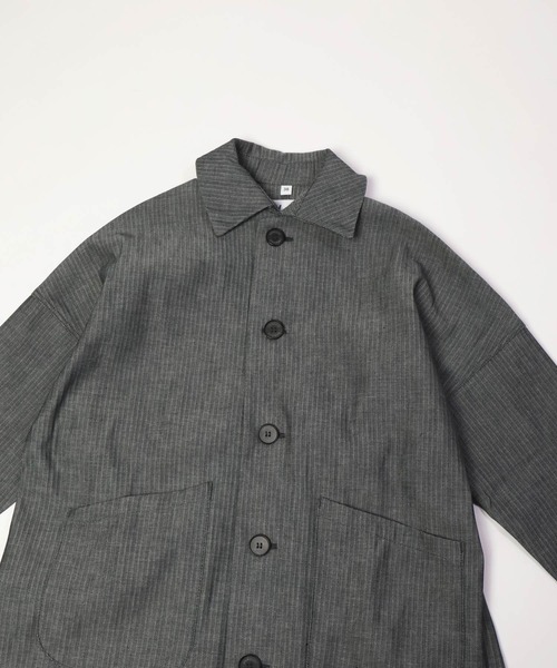 Yarmo（ヤーモ）の「[ Yarmo×OMNIGOD ] 別注 インディゴヘリンボーン ダスターコート（ステンカラーコート・メンズ・グレー系その他・M/L）」の16枚目の写真