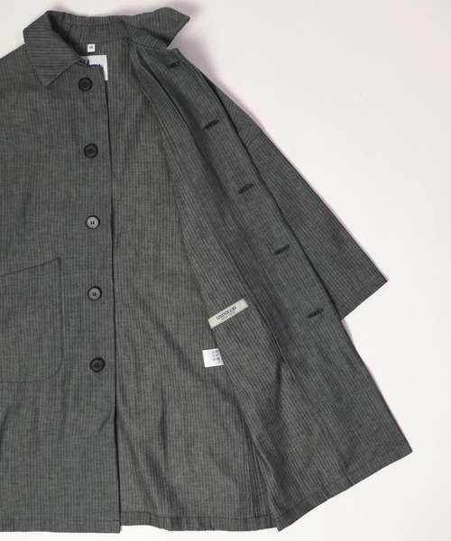 Yarmo（ヤーモ）の「[ Yarmo×OMNIGOD ] 別注 インディゴヘリンボーン ダスターコート（ステンカラーコート・メンズ・グレー系その他・M/L）」の20枚目の写真