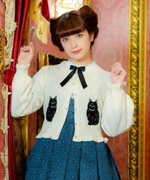 猫会ニットカーデ