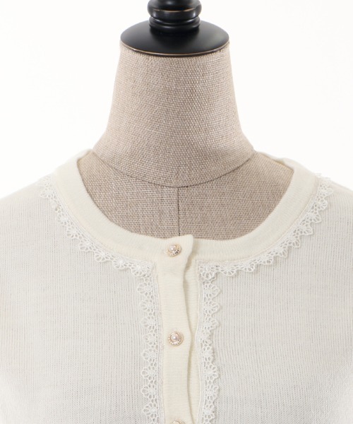 axes femme（アクシーズファム）の「猫会ニットカーデ（カーディガン/ボレロ・レディース・キナリ/ブラック/ワイン/ブルーグリーン・MEDIUM）」の15枚目の写真