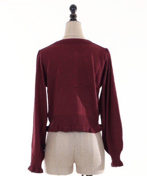 axes femme（アクシーズファム）の「猫会ニットカーデ（カーディガン/ボレロ・レディース・キナリ/ブラック/ワイン/ブルーグリーン・MEDIUM）」の21枚目の写真