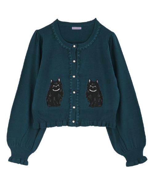 axes femme（アクシーズファム）の「猫会ニットカーデ