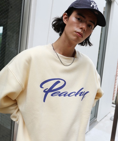 MSG（エムエスジー）の「ヘヴィーウエイト クルーネック アーチロゴ スウェット（スウェット・メンズ・ブラック/ネイビー/グリーン/グレー系その他/ベージュ系その他/パープル系その他/アッシュ/チャコール/グレー系その他2/グレー系2/グレー系4/ブラウン系2/ホワイト系その他3/イエロー系その他4/ホワイト系3/レッド系4/パープル系3/グリーン系4/ブルー系4・M/L/XL）」の11枚目の写真