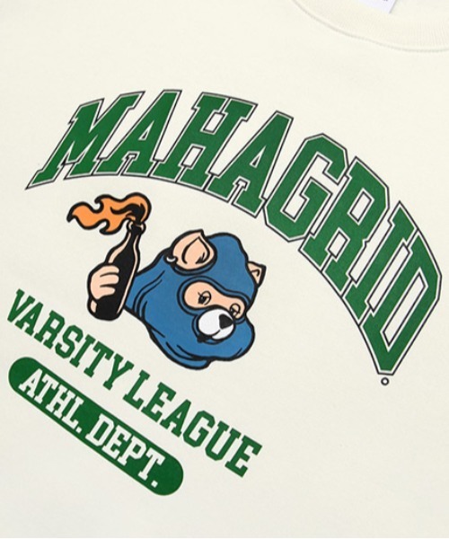MAHAGRID（マハグリッド）の「【mahagrid】COBY VARSITY SWEATSHIRT / マハグリッド コビー バーシティ アーチロゴ スウェットシャツ（スウェット・メンズ・ブラック/ネイビー/グレー/クリーム・SMALL/MEDIUM/LARGE/X-LARGE）」の16枚目の写真