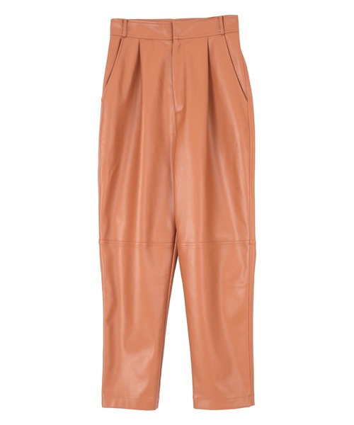 titivate（ティティベイト）の「フェイクレザーテーパードパンツ（その他パンツ・レディース・アイボリー/キャメル/ライトグリーン/ブラウン/イエロー・M/L/S）」の21枚目の写真