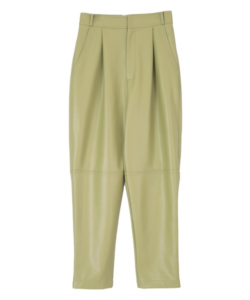 titivate（ティティベイト）の「フェイクレザーテーパードパンツ（その他パンツ・レディース・アイボリー/キャメル/ライトグリーン/ブラウン/イエロー・M/L/S）」の6枚目の写真