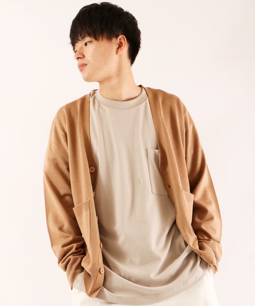 FUNALIVE（ファンアライブ）の「カシミヤタッチカーディガン（カーディガン/ボレロ・メンズ・ホワイト/ブラック/ネイビー/ブルー/杢グレー/チャコールグレー/ベージュ/ワイン/ブラウン・XL/M/L/S）」の6枚目の写真