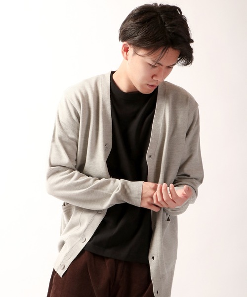 FUNALIVE（ファンアライブ）の「カシミヤタッチカーディガン（カーディガン/ボレロ・メンズ・ホワイト/ブラック/ネイビー/ブルー/杢グレー/チャコールグレー/ベージュ/ワイン/ブラウン・XL/M/L/S）」の4枚目の写真