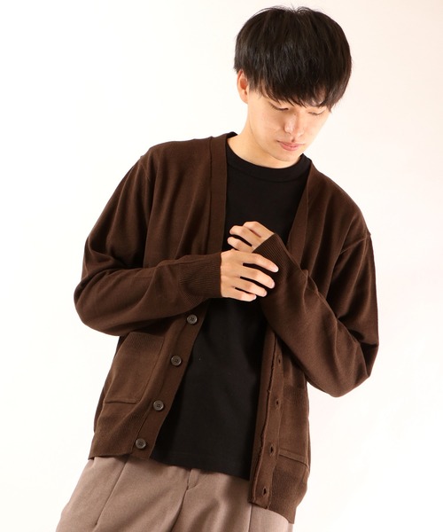 FUNALIVE（ファンアライブ）の「カシミヤタッチカーディガン（カーディガン/ボレロ・メンズ・ホワイト/ブラック/ネイビー/ブルー/杢グレー/チャコールグレー/ベージュ/ワイン/ブラウン・XL/M/L/S）」の5枚目の写真