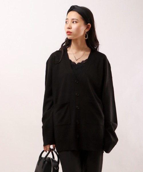 FUNALIVE（ファンアライブ）の「カシミヤタッチカーディガン（カーディガン/ボレロ・メンズ・ホワイト/ブラック/ネイビー/ブルー/杢グレー/チャコールグレー/ベージュ/ワイン/ブラウン・XL/M/L/S）」の2枚目の写真