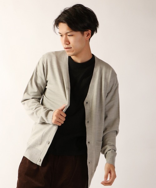 FUNALIVE（ファンアライブ）の「カシミヤタッチカーディガン（カーディガン/ボレロ・メンズ・ホワイト/ブラック/ネイビー/ブルー/杢グレー/チャコールグレー/ベージュ/ワイン/ブラウン・XL/M/L/S）」の10枚目の写真