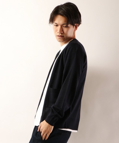 FUNALIVE（ファンアライブ）の「カシミヤタッチカーディガン（カーディガン/ボレロ・メンズ・ホワイト/ブラック/ネイビー/ブルー/杢グレー/チャコールグレー/ベージュ/ワイン/ブラウン・XL/M/L/S）」の15枚目の写真