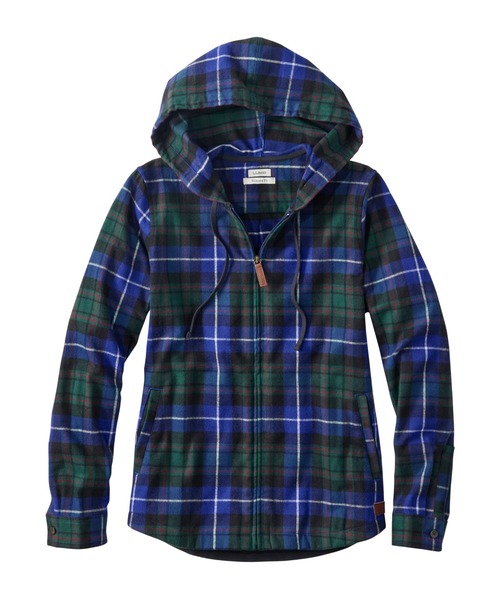 L.L.Bean（エルエルビーン）の「スコッチ・プラッド・フランネル・シャツ、ジップ・フーディ ジャパン・フィット（パーカー・レディース・ブラウン系その他/ベージュ系その他/ブルー系その他6/ブルー系その他/ブルー系その他2/レッド系その他/パープル系その他/ブルー系その他3/グリーン系その他/ブルー系その他5/レッド系その他2・SMALL/MEDIUM/LARGE/X-SMALL/X-LARGE）」の8枚目の写真