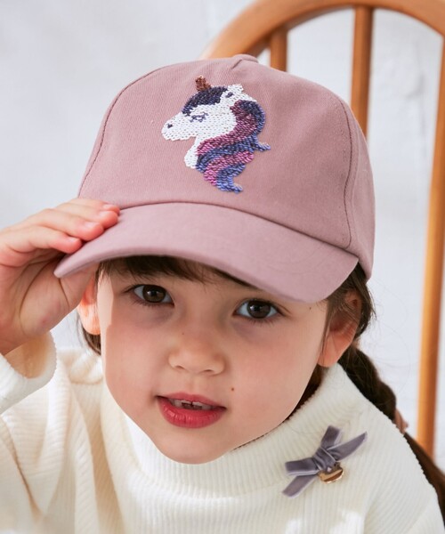 ANY(エニィ)の「ミラクルスパンコールキャップ(キャップ・キッズ・ベージュ系/ピンク系・LARGE/SMALL/MEDIUM)」の2枚目の写真