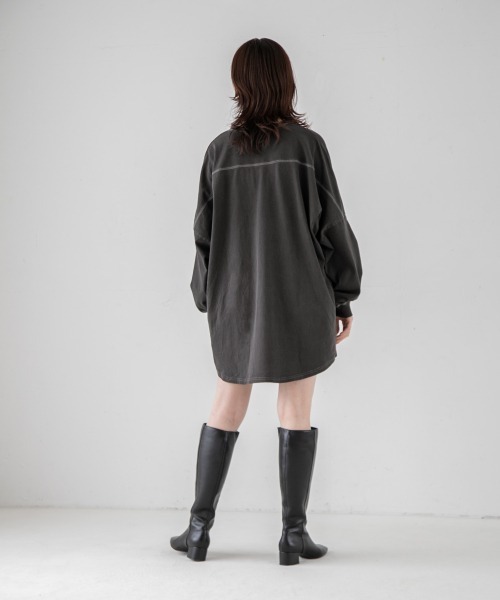 yuw(ユウ)の「イーグル ロングTEE 257318(Tシャツ/カットソー・レディース・ブラック・FREE)」の8枚目の写真