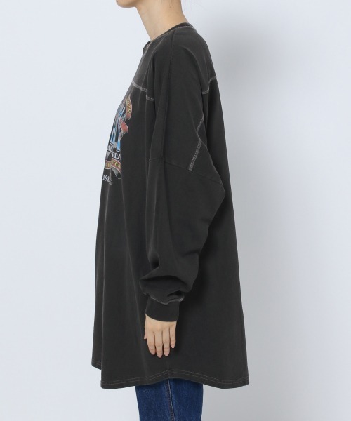 yuw(ユウ)の「イーグル ロングTEE 257318(Tシャツ/カットソー・レディース・ブラック・FREE)」の6枚目の写真